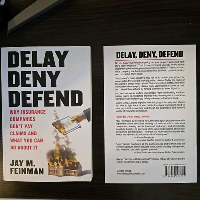Delay Deny Defend Jay Feinman Book Paperback CEO Brian Thompson United Depose