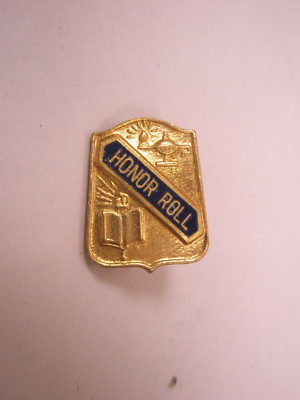 Honor Roll Vintage Tie Tack Lapel Pin hi-school college university society g103