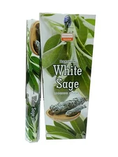 Darshan White Sage Incense Stick Natural Fragrance AGARBATTI 6 Pack Of 20 Sticks