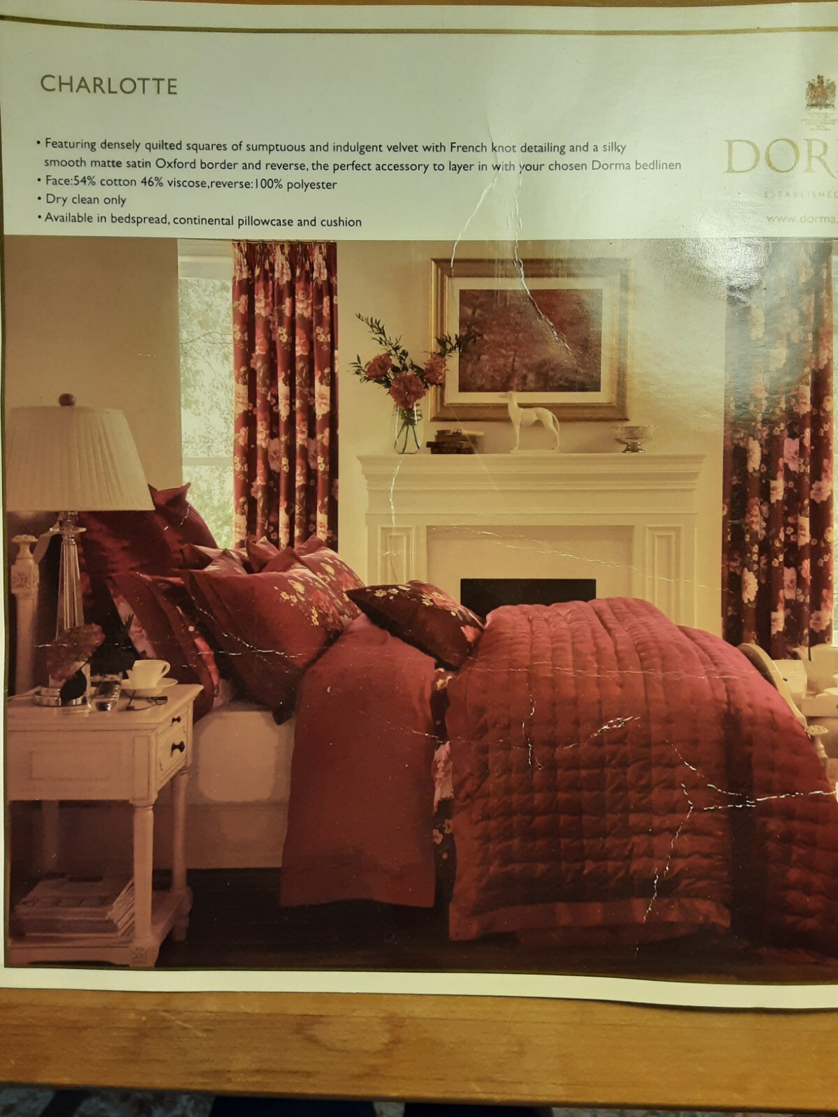 Dorma Charlotte kingsize bedspread slightly used eBay