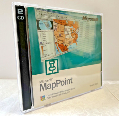Microsoft MapPoint Office Mapping & Data Visualization Solution CD Version 2002
