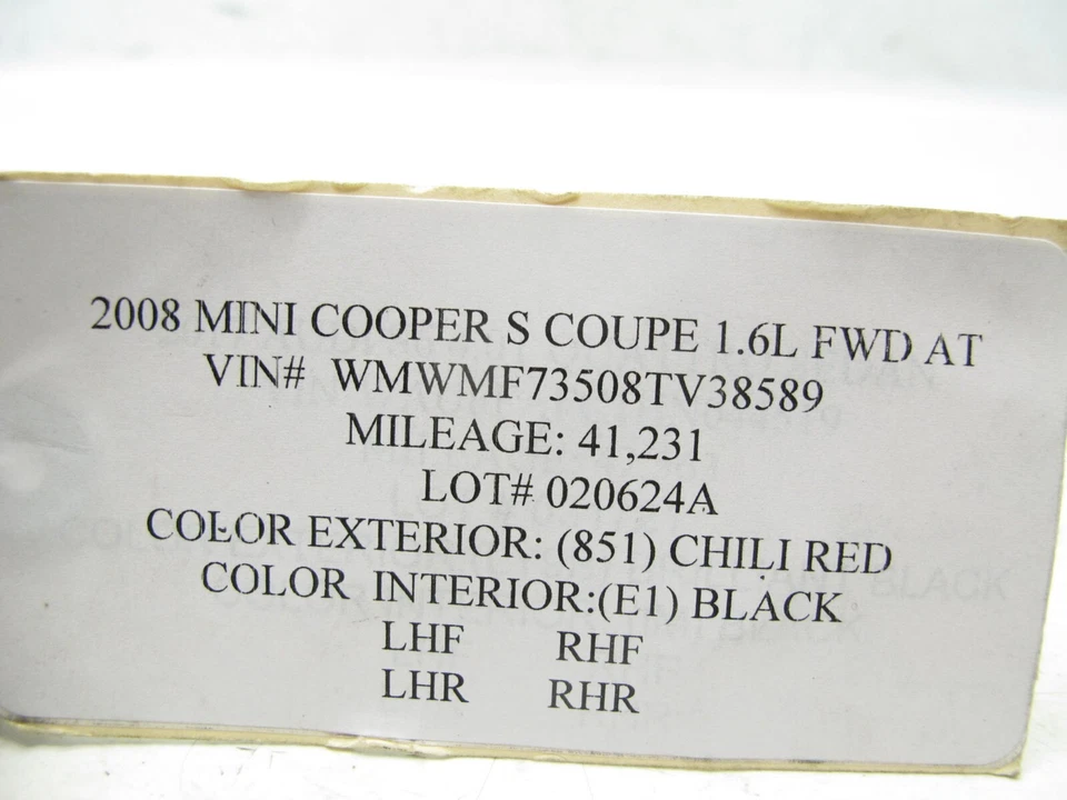 07-15 MINI COOPER S R56 1.6 NEGATIVE BATTERY CABLE MINUS POLE OEM 020624A - Image 4 of 4