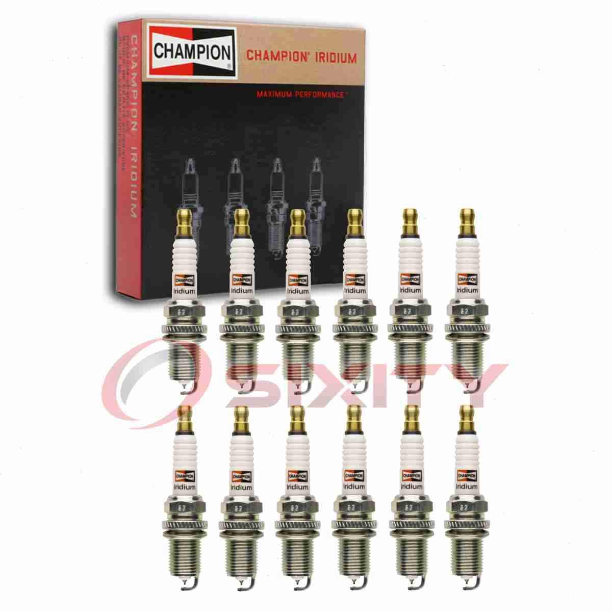 12 pc Champion Iridium Spark Plugs for 2004-2008 Chrysler Crossfire 3.2L V6 ac