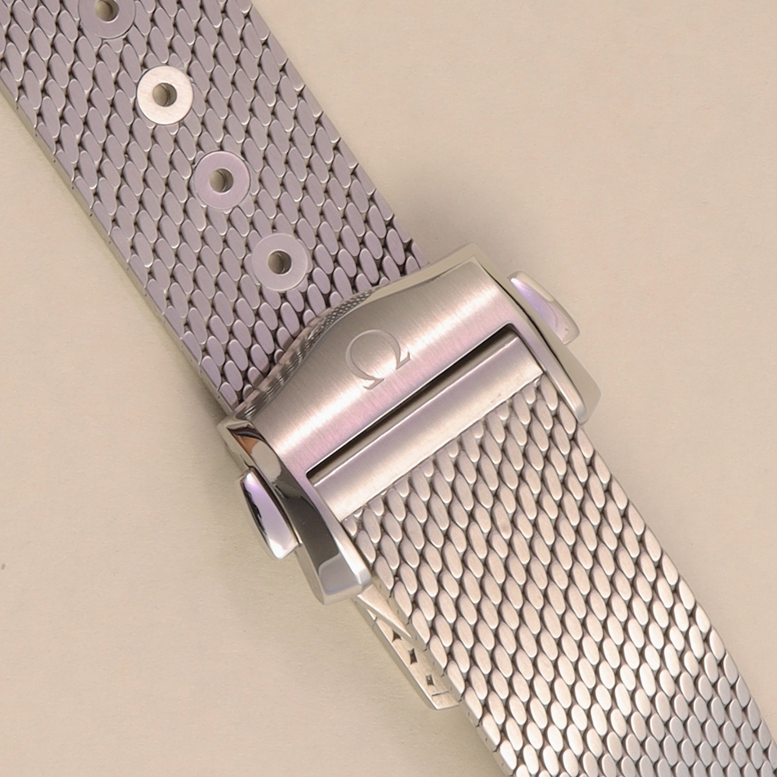 Original OMEGA Watch Mesh Strap Milanese Steel Bracelet SeaMaster SpeedMaster 20