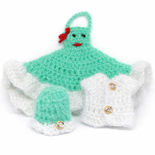 Handmade Baby Krishna Woolen Dress  Laddu Gopal Winter Poshak  2 Dress combo 
