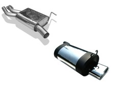  Edelstahl Sportauspuff-Komplettanlage ab Kat Mercedes SL R129 160x80mm