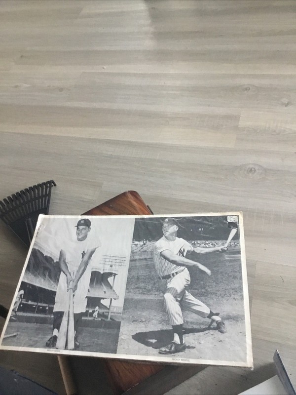 11 By 17 1961 Maris And Mantle 2 Separate Photos 1961 Out Of Print No COA