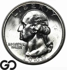 1945 Washington Quarter, Lustrous Superb Gem BU++