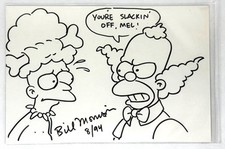1994 Bill Morrison Original Sketch Krusty The Clown & Sideshow Mel Simpsons 