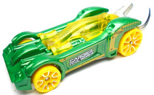 2019 HOT WHEELS TOOLIGAN EXPERIMOTORS GREEN DIECAST 3 1/8" WRENCH CAR W/ YELLOW