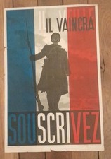 Affiche lithographique  de propagande IL VEILLE IL VAINCRA 1940  Roger  WW2