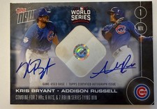 2016 Topps Now Worls Series Game used Base Relic Kris Bryant and Addison Russell