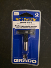 Graco 286221 RAC 5 Switch Tip Reversible Airless Spray Tip, 221 one unit