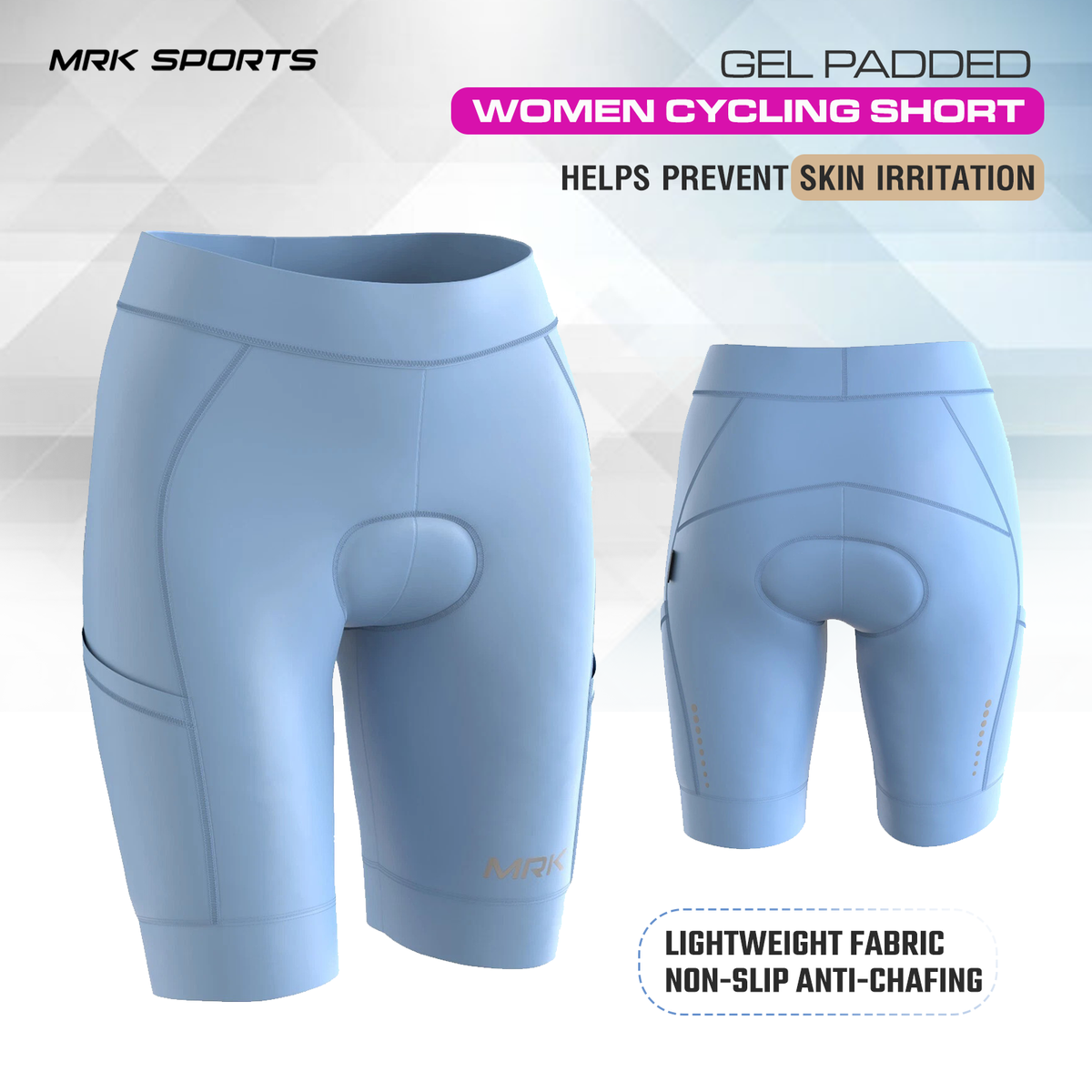 Women Ladies Cycling Shorts With Pockets Gel Padded MTB Road Bike