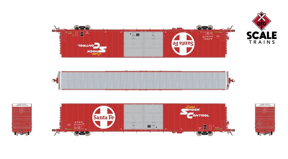SCALETRAINS HO Thrall 86' Double Plug Door Boxcar Santa Fe ATSF - Image 3 of 4