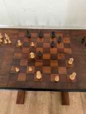 Antique Chess Table Games Table Chess Pieces Not Included