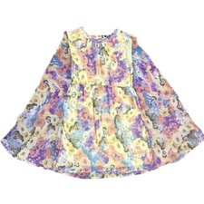 ASOS Dress Women's 10 Tye Yellow Floral Designer Mini Cape Sleeveless Dress