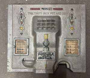 Mills/Rockola Antique Slot Machine Front Casting Rare Jackpot Feature