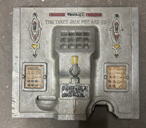 Mills/Rockola Antique Slot Machine Front Casting Rare Jackpot Feature