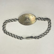 WW2 WWII Canada Provost Corps Sterling Silver ID Sweetheart Bracelet 19.6g
