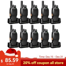 10Pack Retevis H777 walkie talkie long range 2W Rechargeable FRS Two Way Radios
