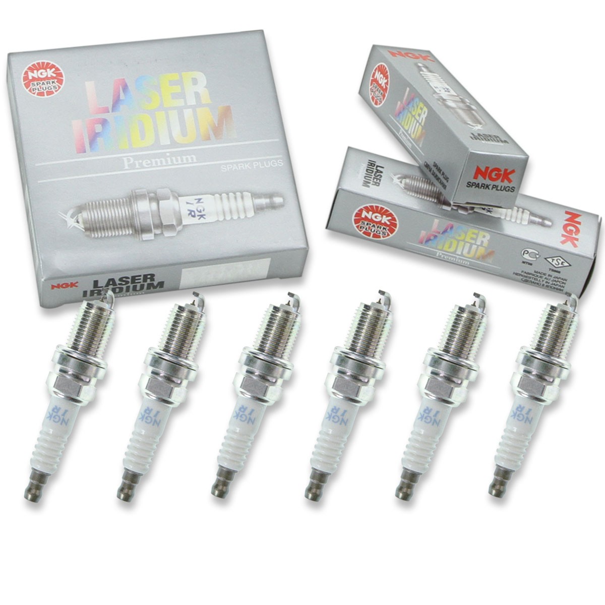 6 pcs NGK Laser Iridium Spark Plugs for 2004-2006 Suzuki XL-7 2.7L V6 2.7L - bk