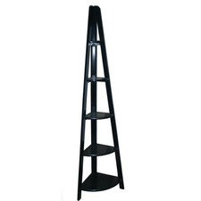 Yu Shan CO USA Ltd 176-33 5 shelf corner ladder bookcase Espresso