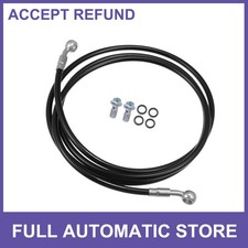 Brake Hose Motorcycle Hydraulic Brake Line Oil Hose Pipe Bike 200cm Black 1set