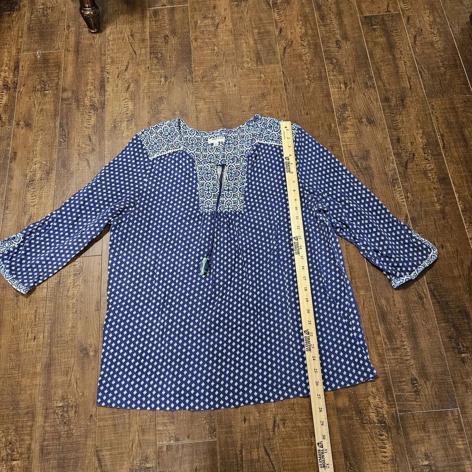 Conjunto de pijama Anne Klein feminino tamanho XXL duas peças manga longa algodão 2XL - Imagem 4 de 4