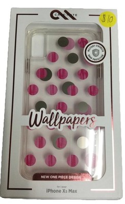 Case-Mate Wallpapers pink Silver Dot Case for iPhone XS MAX (6.5'').  