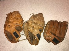 Vintage Ted Williams Baseball Gloves 3 THREE 16155 16158 Sears Roebuck and Co.