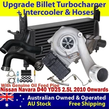 Billet Turbor&Intercooler+Hoses&Oil Feed Pipe For Nissan Navara D40 YD25 2.5L