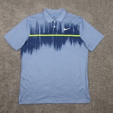 Nike Polo Shirt Mens Medium Drifit Standard Performance Golf Tennis Swoosh Sport