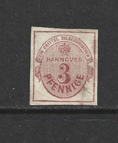 Hannover 1853 3pf rosa Imperf gebraucht(?)