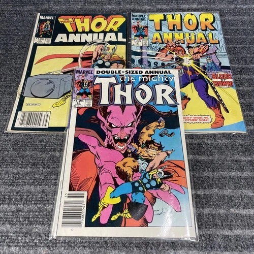 Vintage Marvel Comics The Mighty Thor Annual #11/12/13 Double Sized Comic Books