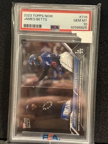 2023 Topps Now Mookie Betts LeBron James Salute To Greatness #736 PSA 10 GEM MT!