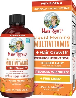 MARYRUTH'S Liquid Multivitamin+Hair Growth|Clinically Tested for Thicker 10000mc