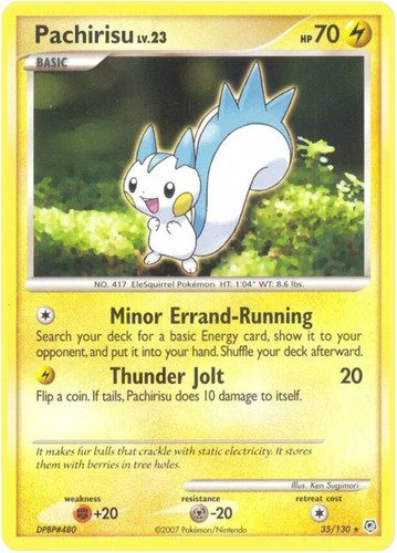 Pokemon Pachirisu 35/130 Diamond and Pearl Lightly Played