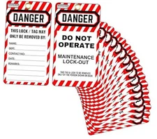 40-Pack Lockout Tagout Tags, 3 x 5.5-inch, OSHA Compliant Lock Out Tags 