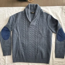 Paul Stuart NWOT Wool & Cashmere Shawl Collar Sweater Sz Large