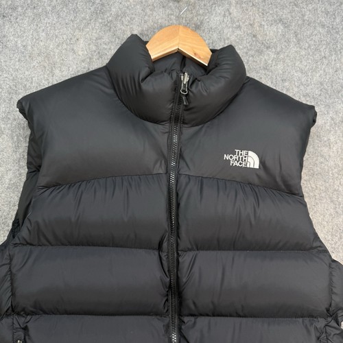 North Face Weste Herren Größe M Schwarz Nuptse 700 Daunen Körperwärmer Isoliert - Bild 2 von 18