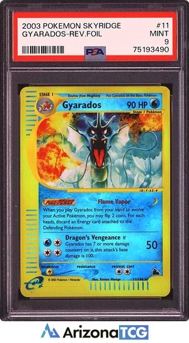 Pokemon 2003 Gyarados 11/144 Reverse Holo Skyridge PSA 9