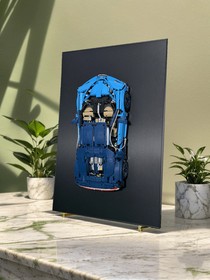 Acrylic Top-Speed Carbon Fiber Black Wall Mount Display Frame for LEGO Technic