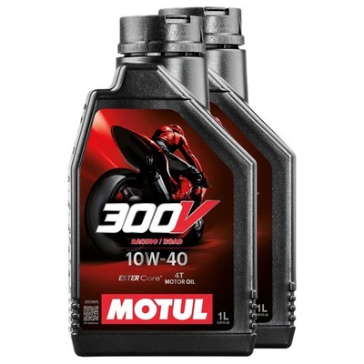 Motoröl Motul 4T 10W-40 synthetisch 300V Factory Line Road Racing 2 X 1 Liter