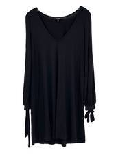 LULU'S Women's Sz S Black V-Neck Cold Shoulder Cutout Glory Of Love Shift Dress