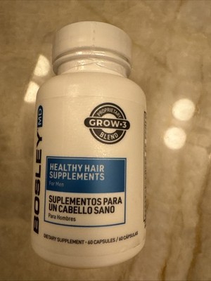 Bosley MD Healthy Hair Growth Supplement For Men Biotin Niacin Zinc 60 Capsules
