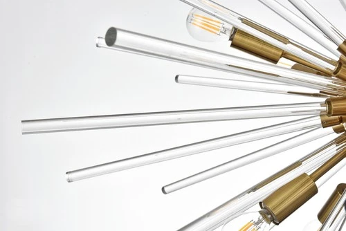 Elegant Lighting 2502D32 Sienna 10 Light 32"W Crystal Sputnik - Gold - Picture 8 of 12