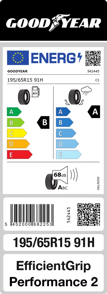 Goodyear EfficientGrip Performance 2 195/65 R15 91H Sommerreifen - Bild 2 von 2