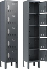 Metal Storage Locker with Lock Card Slot Locker - Secure Lockable Door -