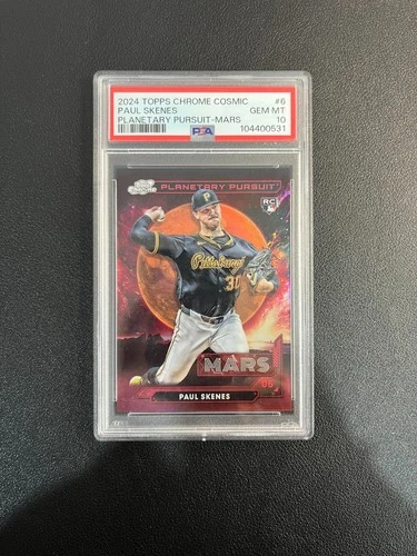 2024 Topps Chrome Cosmic Paul Skenes Rc Planetary Pursuit-Mars PSA10 BJGPF